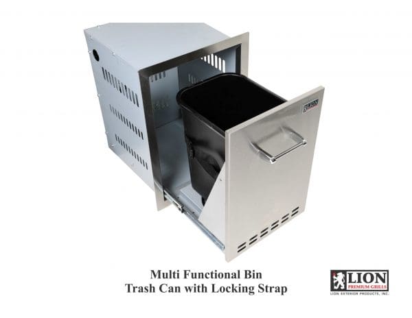 Multi Functional Bin Trash Can with Locking Strap