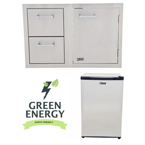 Refrigerator and Door and Drawer Combination