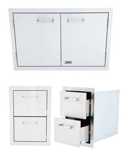 Lion Double Door with Towel Rack And Double Drawer (L3322 + L2374)