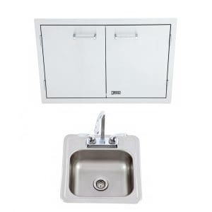Double Door with Towel Rack + Bar Sink with Faucet (L3322 + 54167)