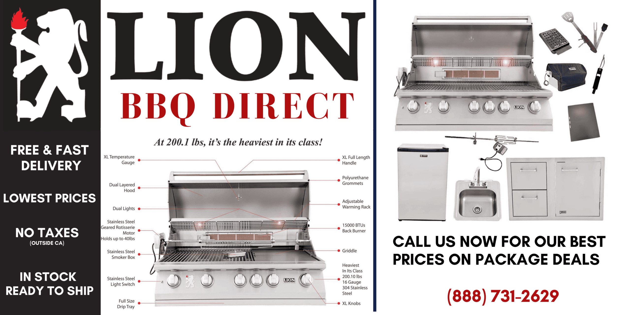 Summer Sale AD WIP Lion BBQ Direct banner